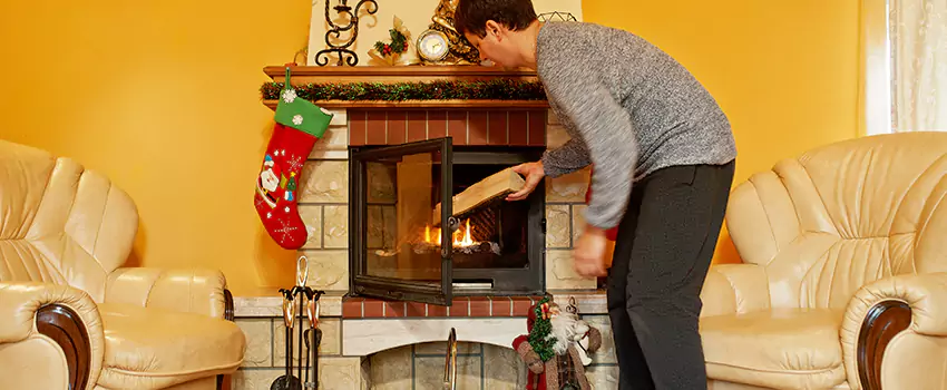 Rusted Metal Fireplace Restoration in Pittsburg, Kansas